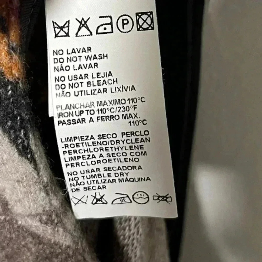 Zara Basic Fall/Winter Wool-Blend Chevron Stripe … - image 3